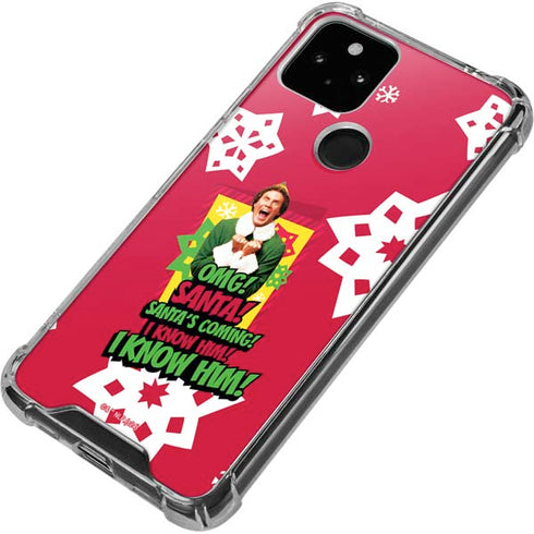 Elf OMG Santas Coming Google Pixel 5 Clear Case